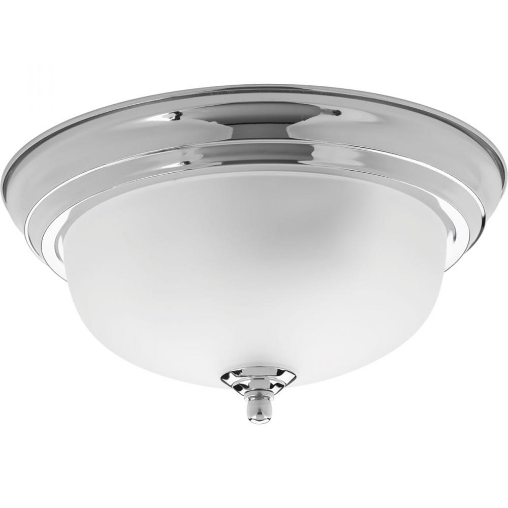 One-Light Dome Glass 11-3/8" Close-to-Ceiling