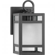 Progress P560341-31M - Parrish Collection One-Light Matte Black Clear and Etched Glass Modern Craftsman Outdoor Small Wall