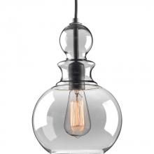 Progress P5334-143 - Staunton Collection One-Light Graphite Smoke Glass Global Pendant Light