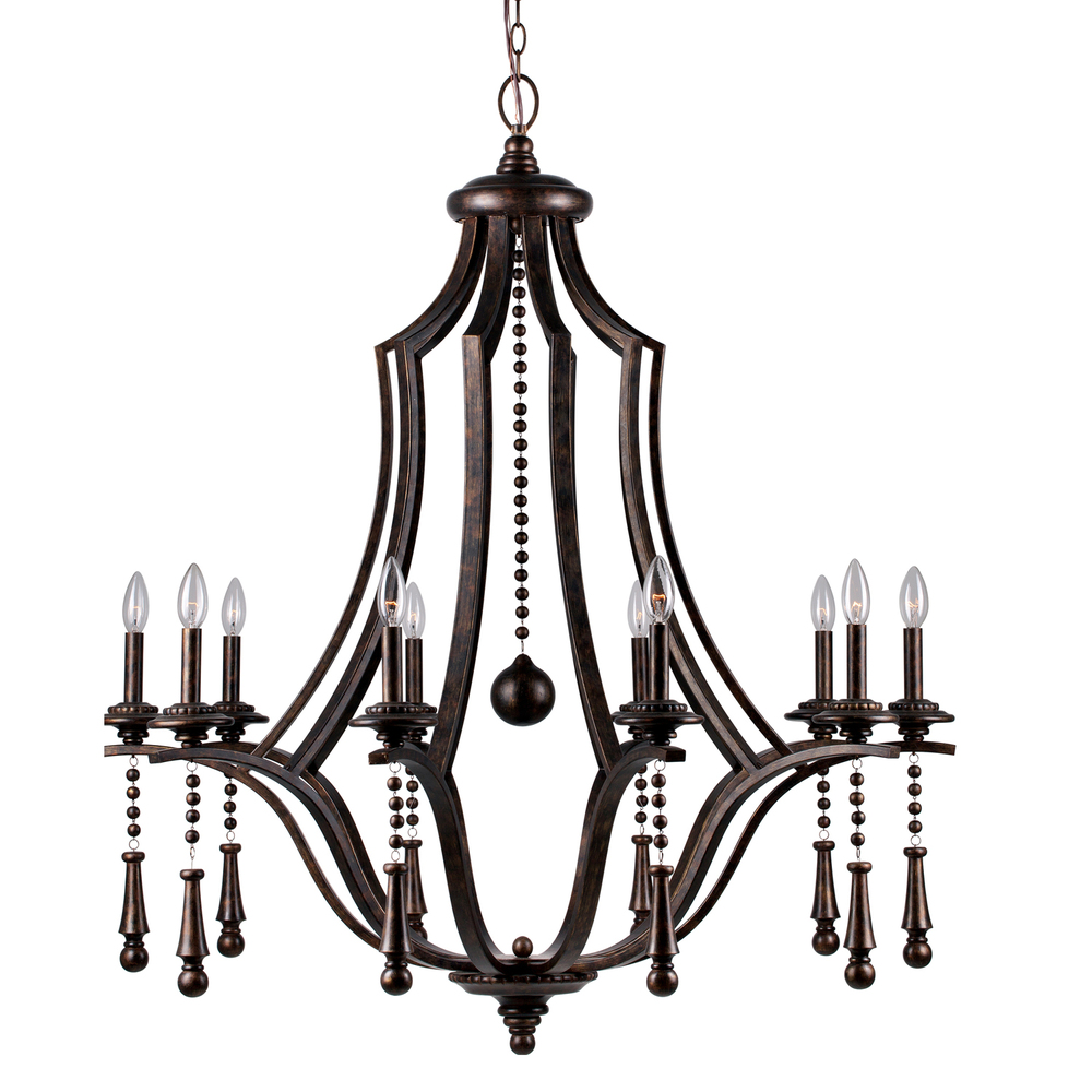 Parson 10 Light English Bronze Chandelier