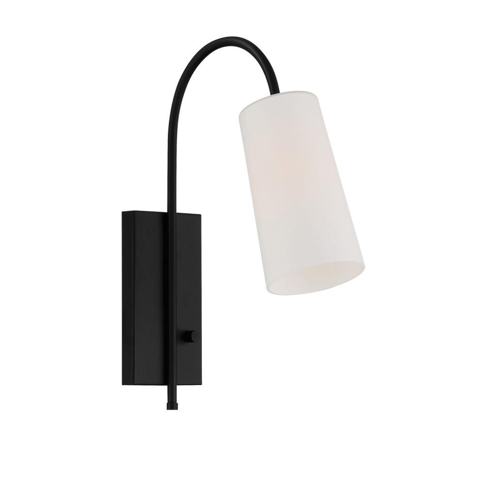 Alexa 5'' Matte Black Task Sconce