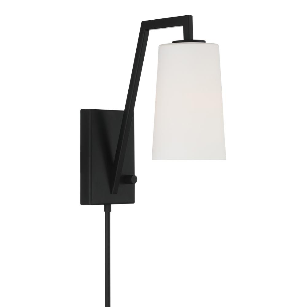 Avon 5'' Matte Black Task Sconce