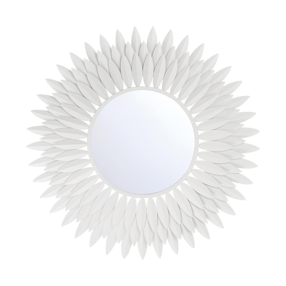 Broche 24'' Matte White Mirror