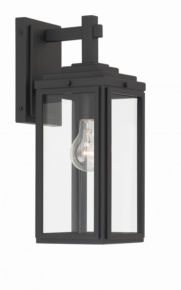 Byron 1 Light Matte Black Outdoor Sconce