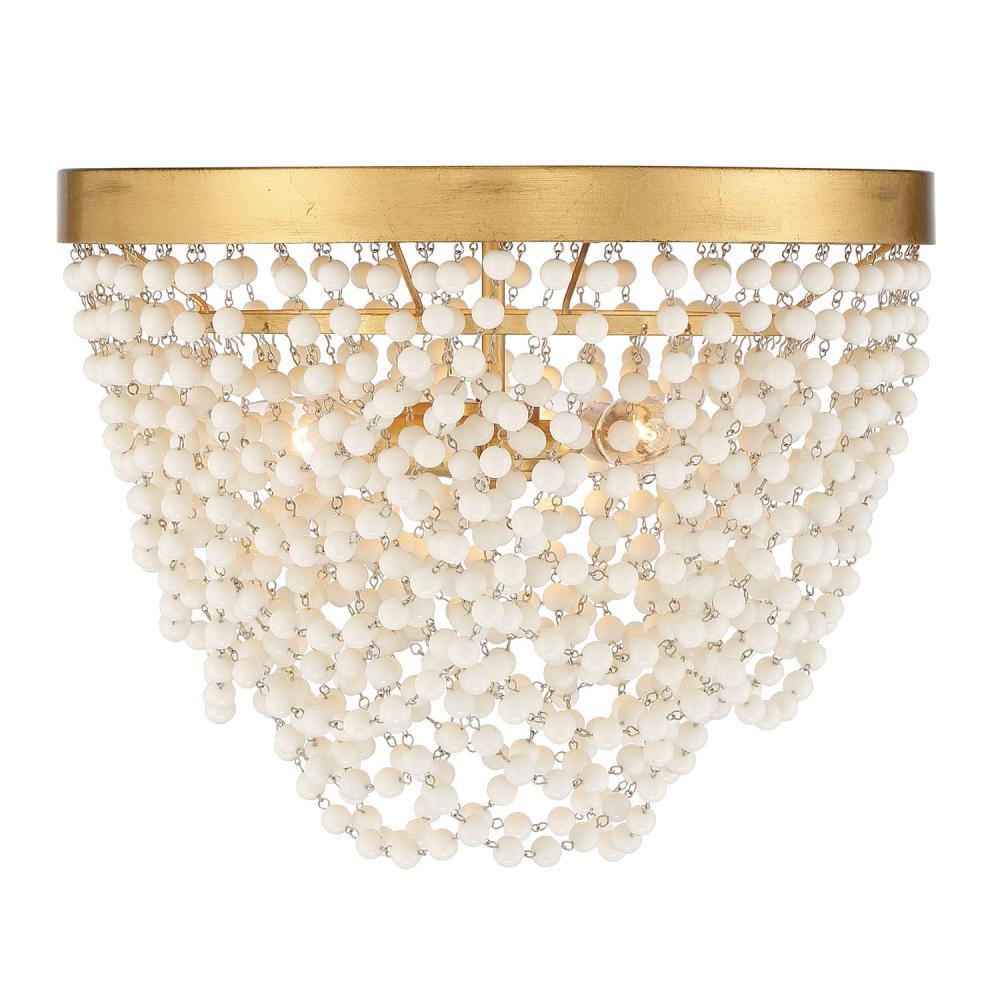 Fiona 13.75'' Antique Gold Flush Mount