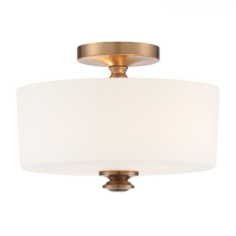 Travis 12.5'' Vibrant Gold Semi Flush Mount