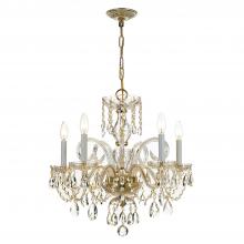 Crystorama 1005-PB-CL-S - Traditional Crystal 22'' Swarovski Strass Crystal Polished Brass Chandelier