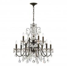 Crystorama 3029-EB-CL-S - Butler 29'' Swarovski Strass Crystal English Bronze Chandelier