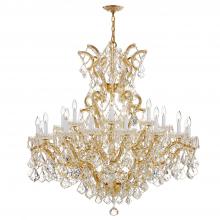 Crystorama 4424-GD-CL-S - Maria Theresa 46'' Swarovski Strass Crystal Gold Chandelier