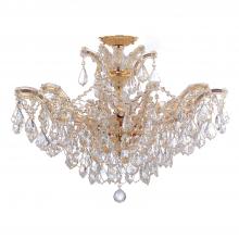 Crystorama 4439-GD-CL-SAQ_CEILING - Maria Theresa 29'' Swarovski Spectra Crystal Gold Semi Flush Mount