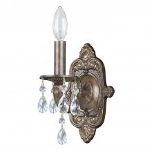 Crystorama 5021-VB-CL-MWP - Paris Market 6.25'' Hand Cut Crystal Venetian Bronze Sconce