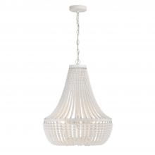 Crystorama 608-MT - Rylee 6 Light Matte White Chandelier