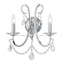 Crystorama 6822-CH-CL-S - Othello 14'' Swarovski Strass Crystal Polished Chrome Sconce