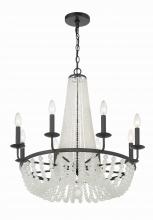 Crystorama BLA-10668-MK - Bella 8 Light Matte Black Chandelier