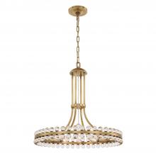 Crystorama CLO-8898-AG - Clover 22.5'' Aged Brass Chandelier