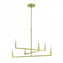 Crystorama DNT-6046-AG - Dante 6 Light Aged Brass Chandelier