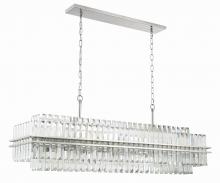 Crystorama HAY-1417-PN - Hayes 16 Light Polished Nickel Linear Chandelier