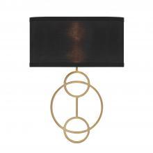 Crystorama LRL-992-VG-BK - Laurel 2 Light Vibrant Gold Sconce