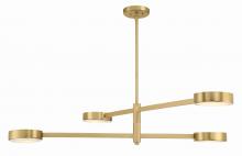 Crystorama ORS-734-MG-ST - Orson 54'' Modern Gold Linear Chandelier