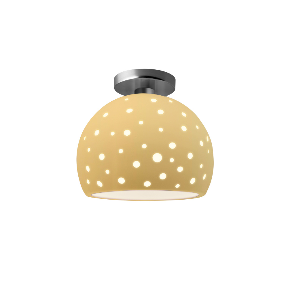Perforated Medium Globe LED Semi-Flush