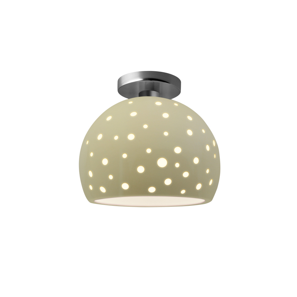 Perforated Medium Globe LED Semi-Flush