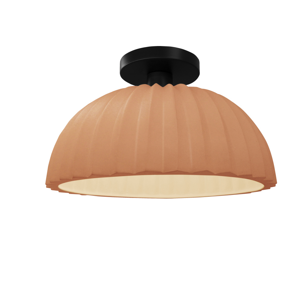 Pleated Dome Semi-Flush