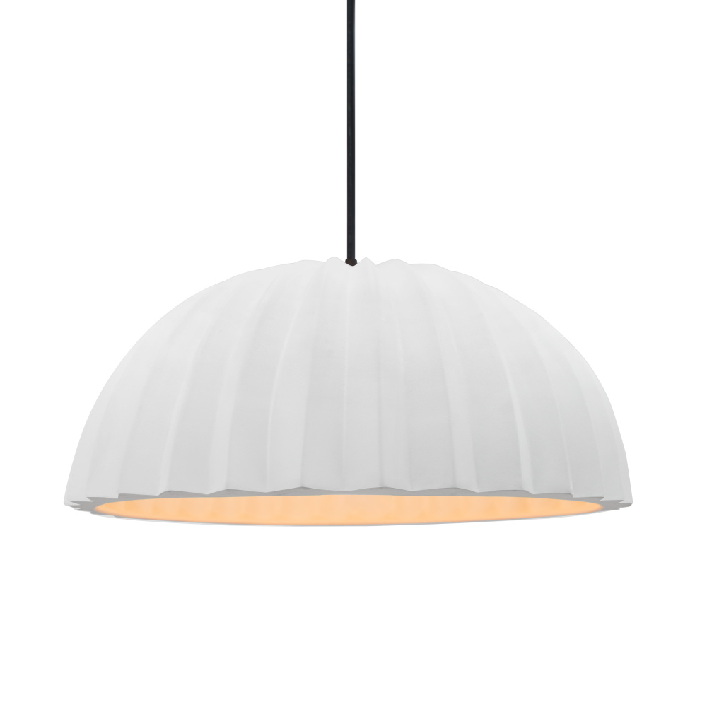 Pleated Dome LED 1-Light Pendant