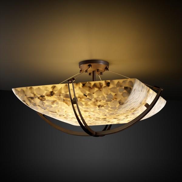 24" LED Semi-Flush Bowl w/ Crossbar