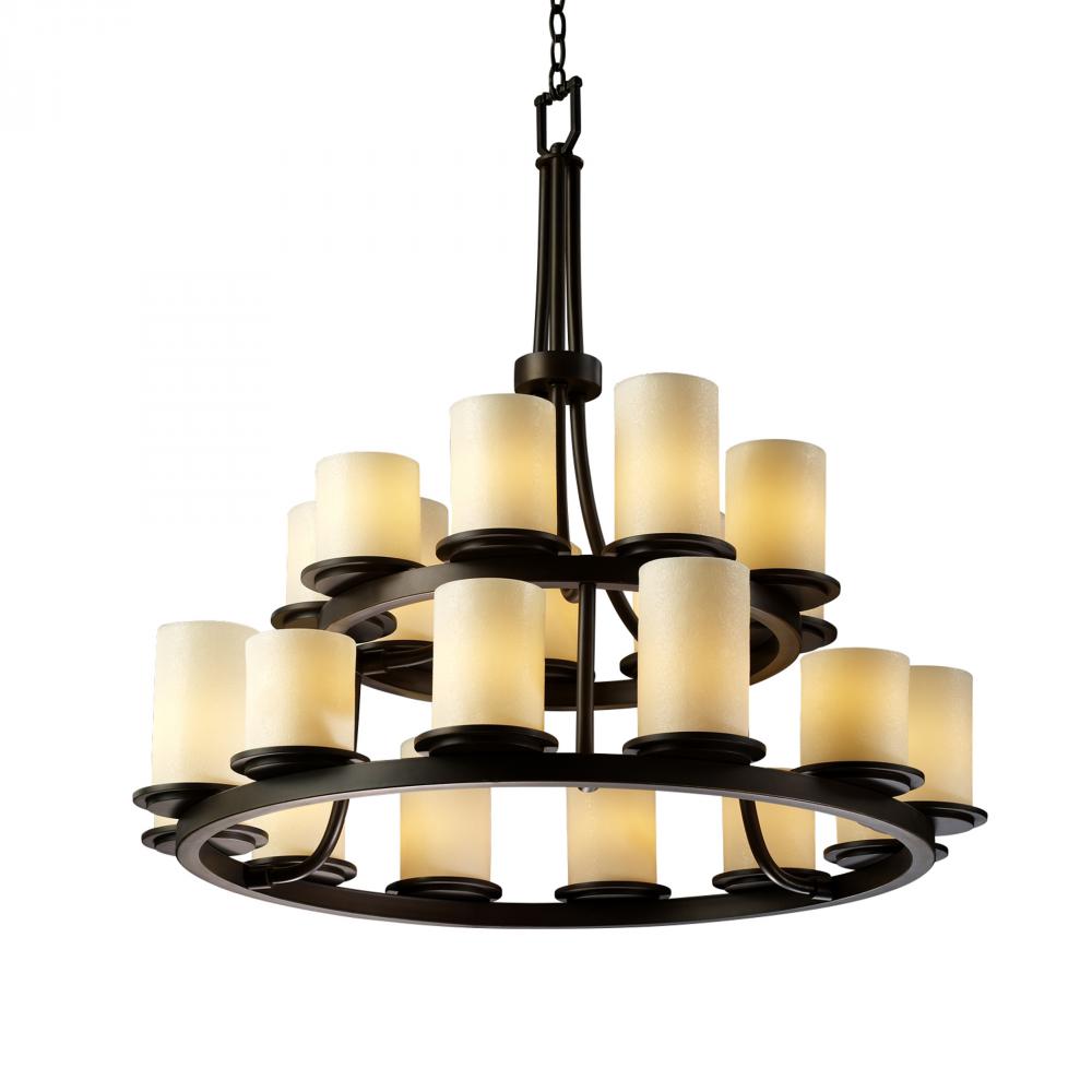 Dakota 21-Light 2-Tier Ring Chandelier