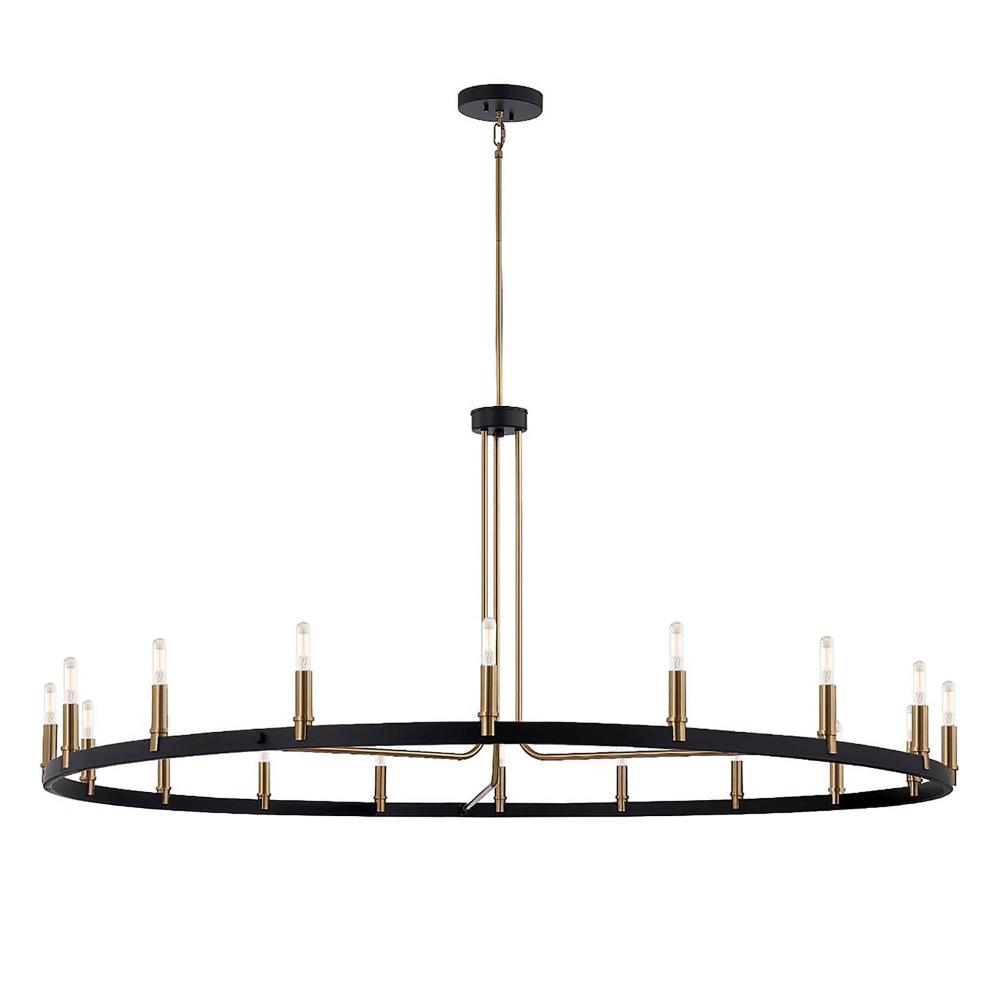 Clayton 60” 1-Tier 18-Light Chandelier