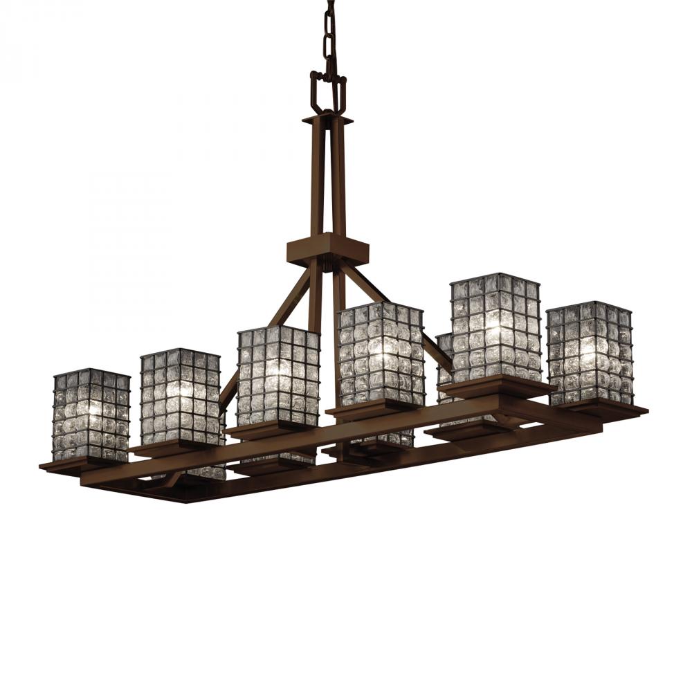 Montana 10-Light Rectangular Ring LED Chandelier