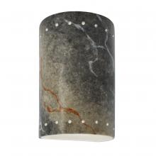 Justice Design Group CER-0995-STOS - Small Cylinder w/ Perfs - Open Top & Bottom