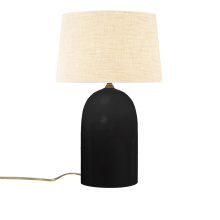 Justice Design Group CER-2565-CRB-CREM - Tall Kava Portable w/ Fabric Shade
