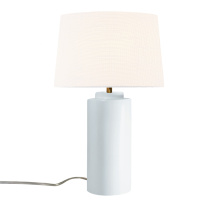 Justice Design Group CER-2575-WHT-WHTE - Tower Portable w/ Fabric Shade