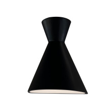 Justice Design Group CER-3105-BKMT - Retro LED Wall Sconce - Open Top and Bottom
