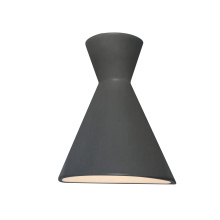 Justice Design Group CER-3105-GRY - Retro LED Wall Sconce - Open Top and Bottom