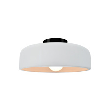Justice Design Group CER-6340-WTWT-MBLK-LED1-700 - Small Spire Semi-Flush