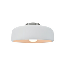 Justice Design Group CER-6340-WTWT-NCKL-LED1-700 - Small Spire LED Semi-Flush
