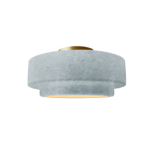 Justice Design Group CER-6360-CONC-BRSS-LED1-700 - Small Tier LED Semi-Flush