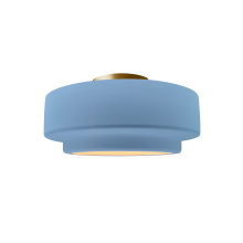 Justice Design Group CER-6360-SKBL-BRSS-LED1-700 - Small Tier Semi-Flush