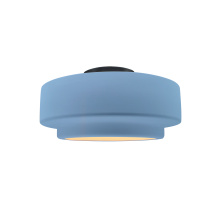 Justice Design Group CER-6360-SKBL-MBLK - Small Tier Semi-Flush