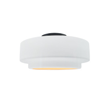 Justice Design Group CER-6360-WTWT-MBLK-LED1-700 - Small Tier Semi-Flush