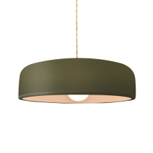 Justice Design Group CER-6573-MGRN-NCKL-BEIG-TWST - Medium Spire 1-Light Pendant