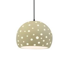 Justice Design Group CER-6585-VAN-MBLK-BKCD - Perforated Large Globe 1-Light Pendant