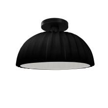 Justice Design Group CER-6623-BKMT-MBLK - Pleated Dome Semi-Flush