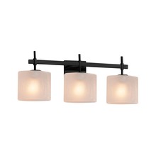 Justice Design Group FSN-8413-30-FRCR-MBLK - Union 3-Light Bath Bar