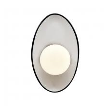 Justice Design Group CER-3045-BKMT - Oval Coupe Wall Sconce