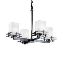 Justice Design Group FSN-8100-15-OPAL-NCKL - Metropolis 4-Light Chandelier