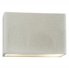 Justice Design Group CER-5659-CRK-LED2-2000 - Really Big ADA Wide Rectangle LED Wall Sconce - Open Top & Bottom