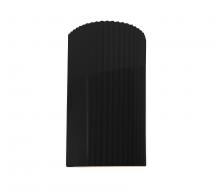 Justice Design Group CER-5745W-BKMT - Large ADA LED Pleated Cylinder (Outdoor)